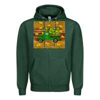 Sports Green St Patricks day truck Zipper Hoodie - Artiststas