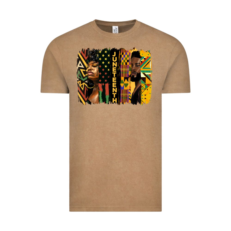 Juneteenth Brush Stroke Vintage Tee by HRA Design Shop | Teevron