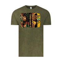 Vintage Olive juneteenth brush stroke Vintage Tee - HRA Design Shop