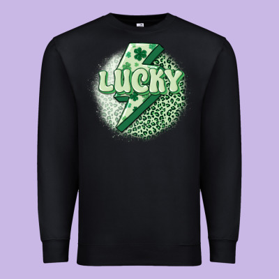 St. Patrick's Day Lucky Premium Sweatshirt Designed By Maliassmallbusiness