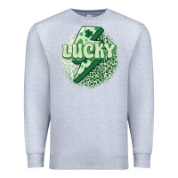 Heather Grey st. patrick's day lucky Premium Sweatshirt - MaliasSmallBusiness