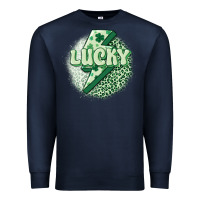 Navy st. patrick's day lucky Premium Sweatshirt - MaliasSmallBusiness