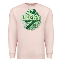 Pale Pink st. patrick's day lucky Premium Sweatshirt - MaliasSmallBusiness