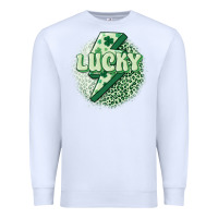 White st. patrick's day lucky Premium Sweatshirt - MaliasSmallBusiness