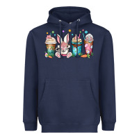 Navy easter coffee cups Heavyweight Hoodie - MaliasSmallBusiness