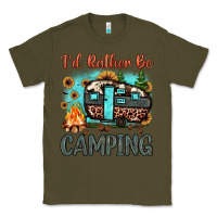 Army Green i'd rather be camping Classic Tee - JahusDesignShop