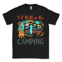 Black i'd rather be camping Classic Tee - JahusDesignShop