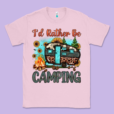 I'd Rather Be Camping Classic Tee Designed By Jahusdesignshop