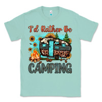 Seafoam i'd rather be camping Classic Tee - JahusDesignShop