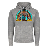 Cloud Rock western cowboy boots sunflowers rainbow Vintage Hoodie - RanaPortraitStore