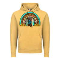 Vintage Mustard western cowboy boots sunflowers rainbow Vintage Hoodie - RanaPortraitStore