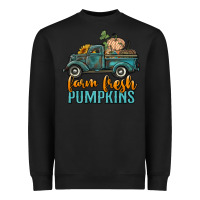 Black farm fresh pumpkins truck Heavyweight Sweatshirt - RanaPortraitStore