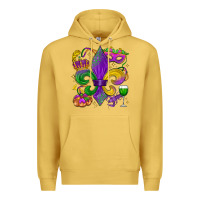 Antique Gold mardi gras fleur de lis Premium Hoodie - LillyAllenDesigns