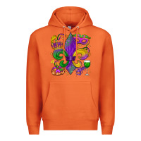 Carrot mardi gras fleur de lis Premium Hoodie - LillyAllenDesigns