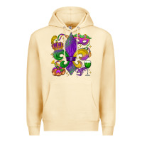 Pina Colada mardi gras fleur de lis Premium Hoodie - LillyAllenDesigns