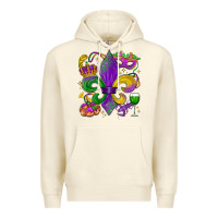 Sandshell mardi gras fleur de lis Premium Hoodie - LillyAllenDesigns