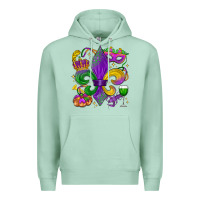 Seafoam mardi gras fleur de lis Premium Hoodie - LillyAllenDesigns