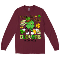 Burgundy i teach the cutest clovers in the patch Long Sleeve Tee - Artiststas