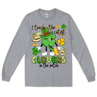 Heather Grey i teach the cutest clovers in the patch Long Sleeve Tee - Artiststas
