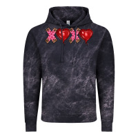 Cloud Black valentine's day xoxo heart balloon Vintage Hoodie - RanaPortraitStore