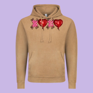 Valentine's Day Xoxo Heart Balloon Vintage Hoodie Designed By Ranaportraitstore