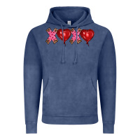 Vintage Denim valentine's day xoxo heart balloon Vintage Hoodie - RanaPortraitStore