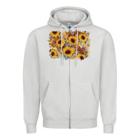 Dove Grey sunflower glitter leather background Zipper Hoodie - AdoDesignShop