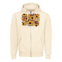 Sandshell sunflower glitter leather background Zipper Hoodie - AdoDesignShop