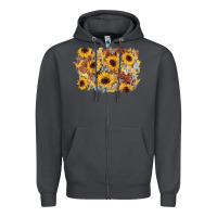 Smoke sunflower glitter leather background Zipper Hoodie - AdoDesignShop