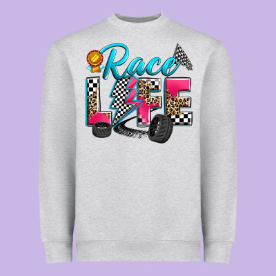 Race Life Heavyweight Sweatshirt Designed By Zillion Design Studio
