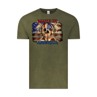 Vintage Olive Made in America 4th of july Vintage Tee - CowGirlArtShop