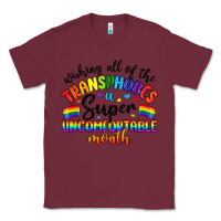 Burgundy wishing all of the transphobes uncomfortable month Classic Tee - Artiststas