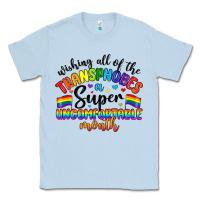 Dusty Blue wishing all of the transphobes uncomfortable month Classic Tee - Artiststas