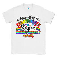 White wishing all of the transphobes uncomfortable month Classic Tee - Artiststas