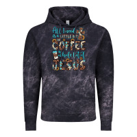 Cloud Black all i need is a little bit of coffee and o whole lot of jesus Vintage Hoodie - JahusDesignShop