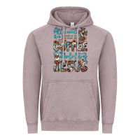 Vintage Zinc all i need is a little bit of coffee and o whole lot of jesus Vintage Hoodie - JahusDesignShop