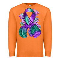 Carrot purple and green anal cancer with boxing gloves na Premium Sweatshirt - NancyCooperArtShop