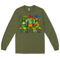 Army Green shamrockin with my gnomies Long Sleeve Tee - Artiststas