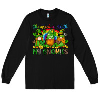 Black shamrockin with my gnomies Long Sleeve Tee - Artiststas