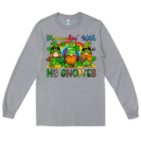 Heather Grey shamrockin with my gnomies Long Sleeve Tee - Artiststas