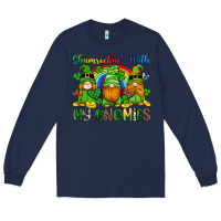 Navy shamrockin with my gnomies Long Sleeve Tee - Artiststas