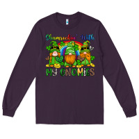 Plum shamrockin with my gnomies Long Sleeve Tee - Artiststas