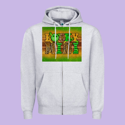 St Patricks Day Lucky Mini Zipper Hoodie Designed By Artiststas