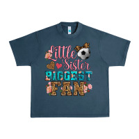 Midnight Navy little sister biggest fan soccer Urban Heavy Tee - HRA Design Shop
