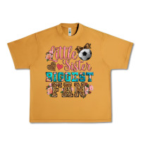 Little Sister Biggest Fan Soccer Urban Heavy Tee | Teevron
