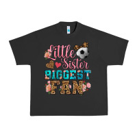 Pigment Black little sister biggest fan soccer Urban Heavy Tee - HRA Design Shop