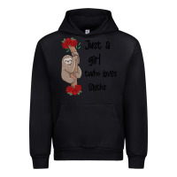Black just a girl who loves sloths Urban Hoodie - Bettercallsaul