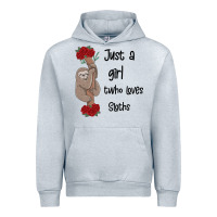 Heather Grey just a girl who loves sloths Urban Hoodie - Bettercallsaul