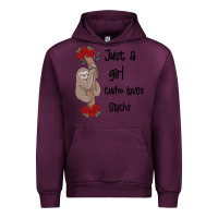 Mauve Wine just a girl who loves sloths Urban Hoodie - Bettercallsaul