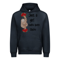 Navy just a girl who loves sloths Urban Hoodie - Bettercallsaul